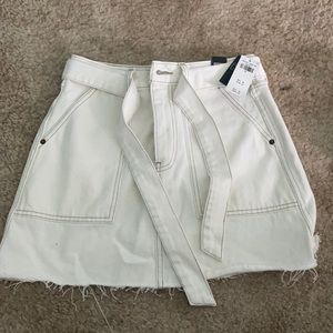 White Abercrombie Jean Skirt